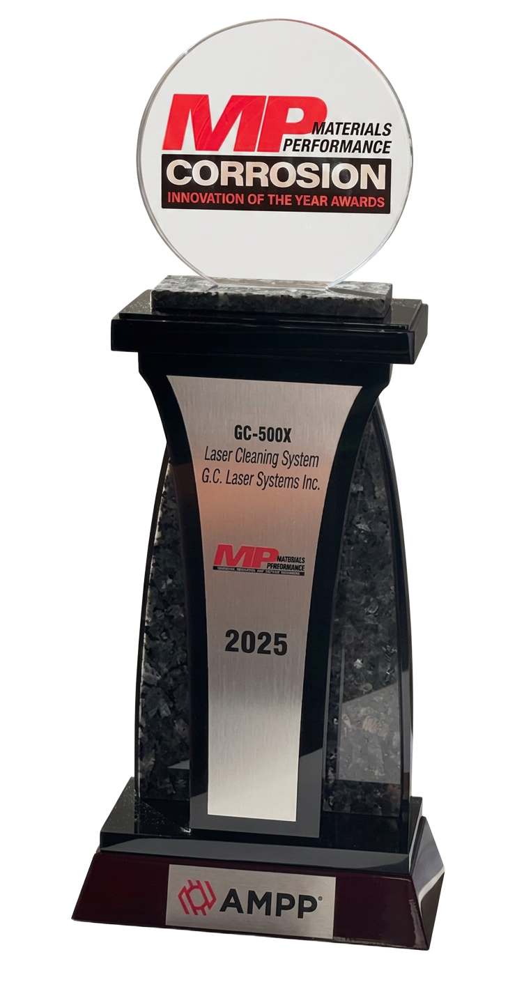 AMPP 2025 Corrosion Innovation of the Year Award trophy